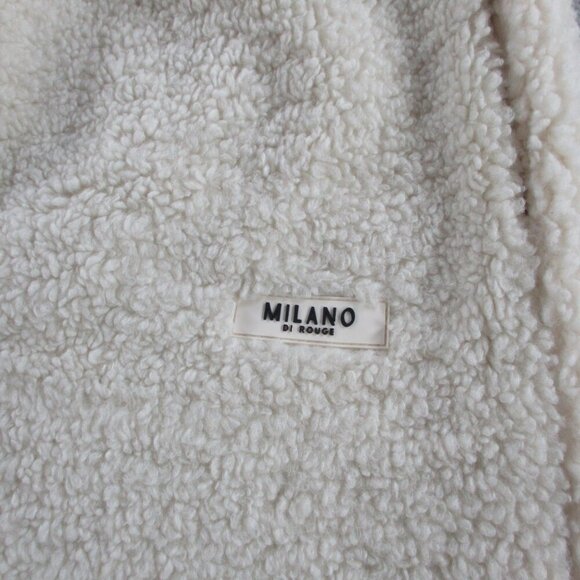 Milano Di Rouge Shorts Adult Large Cream Faris Sherpa Teddy Pile Fleece Lounge - Picture 4 of 11